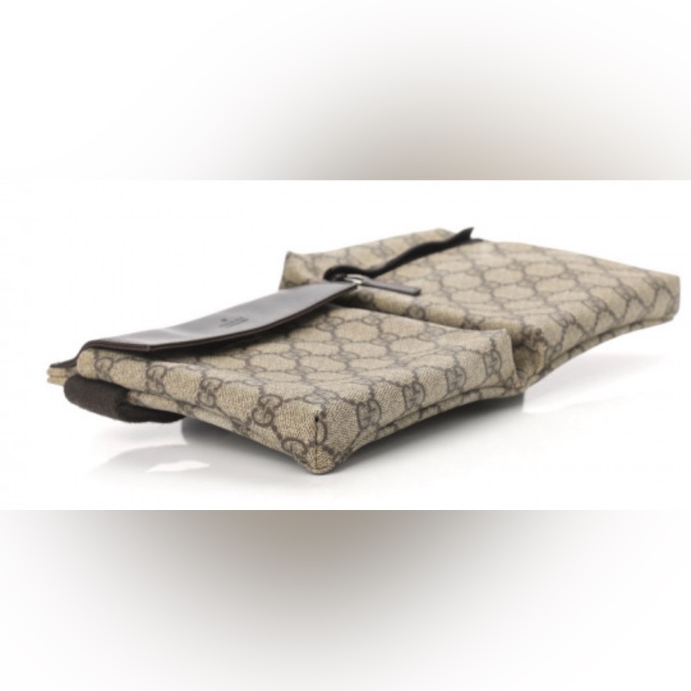 Gucci GG Monogram Double Pocket Belt Bag Dark Brown - used/shows wear - Picture 4 of 12